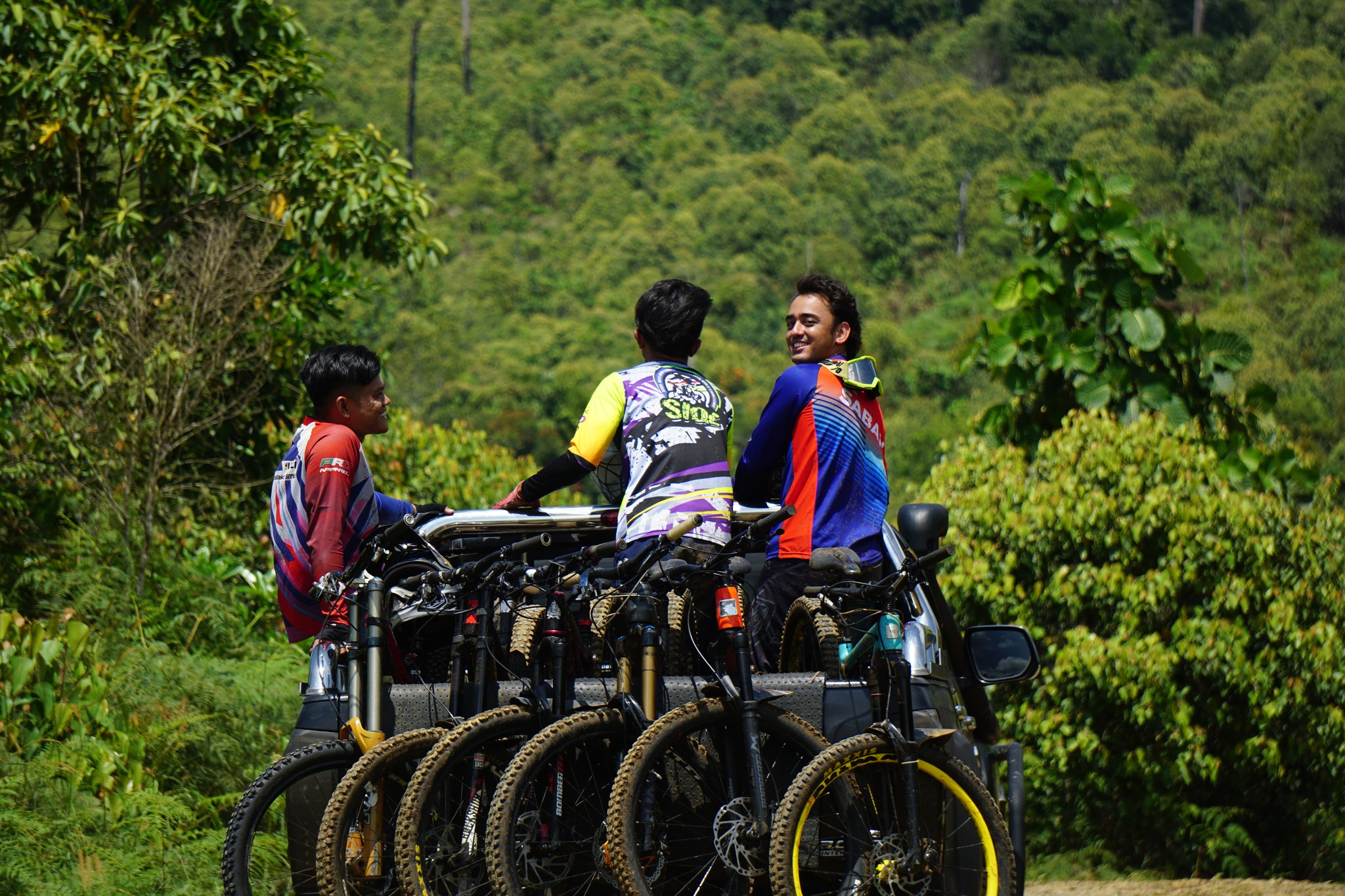 taking rider to the start line